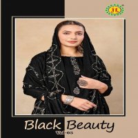 JT LAUNCH BLACK BEAUTY VOL-5 WHOLESALE RAYON WITH MIRROR EMBROIDERY STYLISH DRESS MATERIAL
