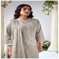 GANGA IYANA S3667 WHOLESALE PREMIUM COTTON LINEN PRINTED WITH HAND EMBROIDERY FASHIONABLE SUITS