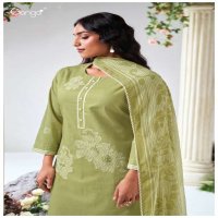 GANGA IYANA S3667 WHOLESALE PREMIUM COTTON LINEN PRINTED WITH HAND EMBROIDERY FASHIONABLE SUITS