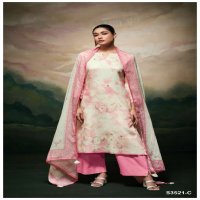 GANGA MEELA S3521 WHOLESALE PREMIUM PURE MAL PRINTED WITH HAND WORK FANCY TOP WITH PALAZZO AND DUPATTA