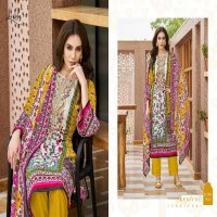 LEVISHA PRESENT MEHNAAZ WHOLESALE CEMRIC COTTON PAKISTANI PRINT WITH FANCY WORK UNSTITCHED TRENDY SALWAR SUITS