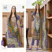 LEVISHA PRESENT MEHNAAZ WHOLESALE CEMRIC COTTON PAKISTANI PRINT WITH FANCY WORK UNSTITCHED TRENDY SALWAR SUITS