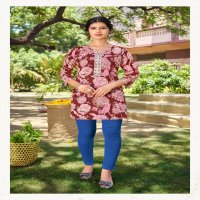 TIPS AND TOPS COTTON CANDY VOL 7 COTTON READYMADE CLASSIC WESTERN TOP FOR GIRLS