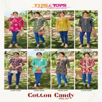 TIPS AND TOPS COTTON CANDY VOL 7 COTTON READYMADE CLASSIC WESTERN TOP FOR GIRLS