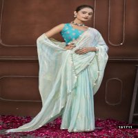AADHIMA BY VALLABHI PRINTS UNIQUE COLOURS CHIFFON SAREE ONLINE