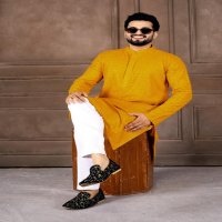 AR EXPORTS MANYAVAR VOL 1 RAYON SHIFFLLI SEQUENCE WORK READYMADE CLASSIC MENS KURTA