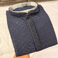 AR EXPORTS MANYAVAR VOL 1 RAYON SHIFFLLI SEQUENCE WORK READYMADE CLASSIC MENS KURTA