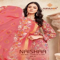 SURYAJYOTI NAISHAA VOL 47 JAM SATIN PRINT FANCY UNSTITCH SALWAR KAMEEZ