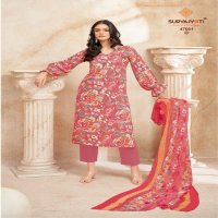SURYAJYOTI NAISHAA VOL 47 JAM SATIN PRINT FANCY UNSTITCH SALWAR KAMEEZ