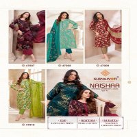 SURYAJYOTI NAISHAA VOL 47 JAM SATIN PRINT FANCY UNSTITCH SALWAR KAMEEZ