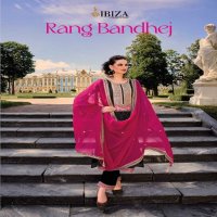 RANG BANDHEJ BY IBIZA RUSSIAN SILK TRADITIONAL WEAR DRESS MATERIAL EXPORTS