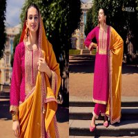 RANG BANDHEJ BY IBIZA RUSSIAN SILK TRADITIONAL WEAR DRESS MATERIAL EXPORTS