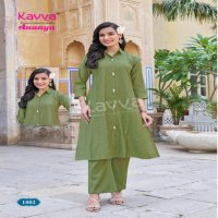 KAVYA ANANYA VOL 1 READYMADE DYED VATICAN A-LINE STYLISH CO-ORD SET FOR WOMENS
