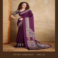 RAJTEX PURE AJRAKH VOL 2 SATIN CREPE FASHIONABLE SAREE WHOLESALER