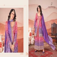 ZUBEDA KASTURI EMBROIDERY CHINON SILK PRINT READYMADE PLAZZO STYLE 3PCS DRESS