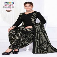 MASTI AFREEN BLACK VOL-23 WHOLESALE RAYON WITH EMBROIDERY DAILY WEAR PATIYALA STYLE SUITS