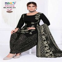 MASTI AFREEN BLACK VOL-23 WHOLESALE RAYON WITH EMBROIDERY DAILY WEAR PATIYALA STYLE SUITS