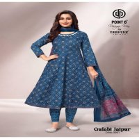 DEEPTEX POINT 8 GULABI JAIPUR VOL 3 READYMADE STYLISH LOOK BIG SIZE ANARKALI 3PCS DRESS