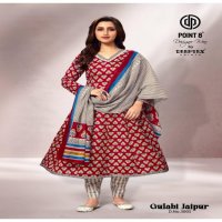 DEEPTEX POINT 8 GULABI JAIPUR VOL 3 READYMADE STYLISH LOOK BIG SIZE ANARKALI 3PCS DRESS