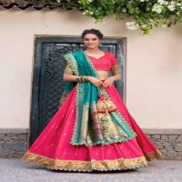 LNB SRIVIDYA WHOLESALE JACQUARD SILK PAITHANI STYLE WEDDING WEAR LEHENGAS