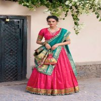 LNB SRIVIDYA WHOLESALE JACQUARD SILK PAITHANI STYLE WEDDING WEAR LEHENGAS
