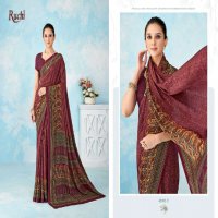 RUCHI VIVANTA SILK VOL 46 SILK CREPE PRINTED SARIS AT BEST RATE