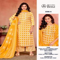 BIPSON PRINTS MERCEDES 3308 COTTON UNIQUE COLOURS UNSTITCH SUITS