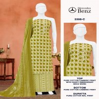 BIPSON PRINTS MERCEDES 3308 COTTON UNIQUE COLOURS UNSTITCH SUITS