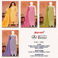 BIPSON PRINTS MERCEDES 3308 COTTON UNIQUE COLOURS UNSTITCH SUITS