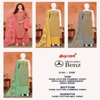 BIPSON PRINTS MERCEDES 3309 COTTON PRETTY LOOK DRESS MATERIALS