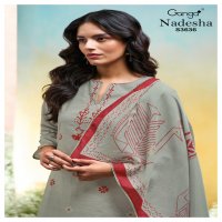 GANGA NADESHA S3636 WHOLESALE COTTON PRINTED WITH HAND EMBROIDERY CLASSIC SUITS