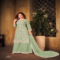 DANI FASHION VAANI VOL-24 WHOLESALE NET WITH CORDING WORK UNIQUE COLOUR TOP WITH PLAZZO AND DUPATTA COLLECTION