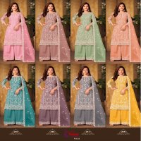 DANI FASHION VAANI VOL-24 WHOLESALE NET WITH CORDING WORK UNIQUE COLOUR TOP WITH PLAZZO AND DUPATTA COLLECTION