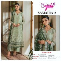 SAJIDA SAMIAR VOL-2 WHOLESALE GEORGETTE WITH HEAVY EMBROIDERY WITH KHATLI WORK DESIGNER PAKISTANI SUITS