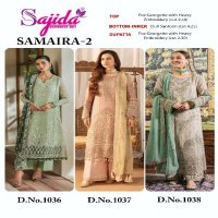 SAJIDA SAMIAR VOL-2 WHOLESALE GEORGETTE WITH HEAVY EMBROIDERY WITH KHATLI WORK DESIGNER PAKISTANI SUITS