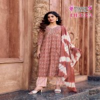 HEENA VOL 7 BY MYSTIC 9 RAYON PRINT READYMADE CLASSIC LOOK SUIT FOR WOMENS