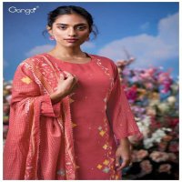 GANGA KOYEL S3592 WHOLESALE COTTON PRINTED WITH HAND EMBROIDERY DESIGNER SUITS