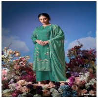 GANGA KOYEL S3592 WHOLESALE COTTON PRINTED WITH HAND EMBROIDERY DESIGNER SUITS