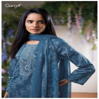 GANGA ANOURA S3600 WHOLESALE PREMIUM COTTON PRINTED WITH EMBROIDERY FANCY DRESS