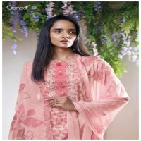 GANGA EVARAAH S3617 WHOLESALE PURE COTTON PRINTED WITH CROCHET LACE ON DAMAN FASHIONABLE SUITS