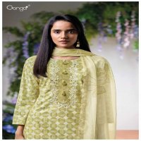 GANGA EVARAAH S3617 WHOLESALE PURE COTTON PRINTED WITH CROCHET LACE ON DAMAN FASHIONABLE SUITS