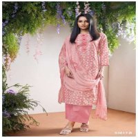GANGA EVARAAH S3617 WHOLESALE PURE COTTON PRINTED WITH CROCHET LACE ON DAMAN FASHIONABLE SUITS