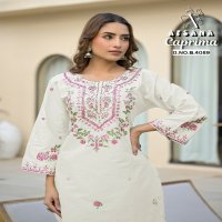 AFSANA CAPRIMA WHOLESALE COTTOM WITH EMBROIDERY WORK GORGEOUS LOOK COMBO SIZE CORD SET