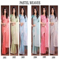 ASTITA LAUNCH PASTEL WEAVES WHOLESALE LINEN COTTON FANCY LOOK SAREES