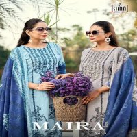 Ishaal Maira Vol-3 Wholesale Embroidered Patch Attached Lawn Dress Material