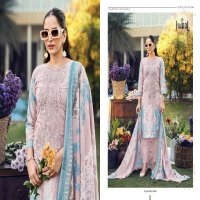 Ishaal Maira Vol-3 Wholesale Embroidered Patch Attached Lawn Dress Material