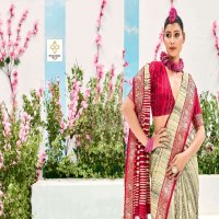SHUBH SHREE TAKSHIKA WHOLESALE KHADI JACQUARD BORDER WITH FANCY BLOUSE DESIGNER SAREE EXPORTS