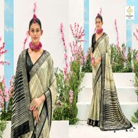 SHUBH SHREE TAKSHIKA WHOLESALE KHADI JACQUARD BORDER WITH FANCY BLOUSE DESIGNER SAREE EXPORTS