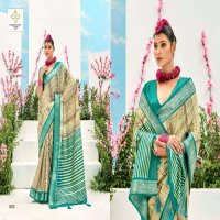 SHUBH SHREE TAKSHIKA WHOLESALE KHADI JACQUARD BORDER WITH FANCY BLOUSE DESIGNER SAREE EXPORTS