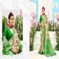 SHUBH SHREE TAKSHIKA WHOLESALE KHADI JACQUARD BORDER WITH FANCY BLOUSE DESIGNER SAREE EXPORTS